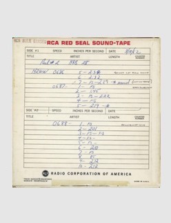 Tape Legend - March 18 1962 (Thanks to Follow That Dream)